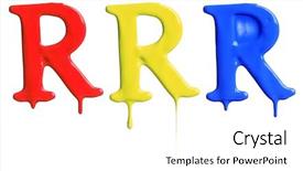  Presentation with dripping paint - Audience pleasing PPT layouts consisting of different variations in red yellow backdrop and a  colored foreground