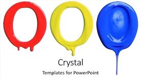  Presentation with dripping paint - Slide deck featuring different variations in red yellow background and a  colored foreground