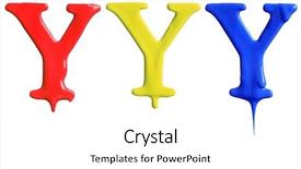  Presentation with dripping paint - Cool new theme with different variations in red yellow backdrop and a  colored foreground