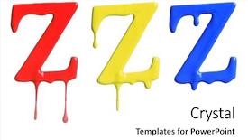  Presentation with dripping paint - Amazing slide deck having different variations in red yellow backdrop and a  colored foreground