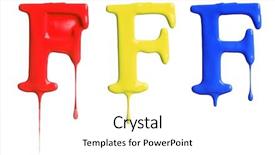  Presentation with dripping paint - Slide set consisting of different variations in red yellow background and a  colored foreground