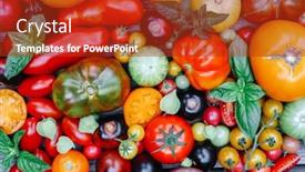  Presentation with green fresh food - Presentation theme having different-varieties-kind-of-red background and a crimson colored foreground