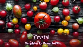  Presentation with green fresh food - Presentation design consisting of different-varieties-kind-of-red background and a wine colored foreground