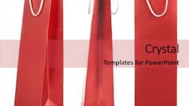  Presentation with paper bag vs plastic bags - Cool new slide deck with different views of paper bag backdrop and a red colored foreground