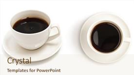  Presentation with coffe - Audience pleasing theme consisting of different views to black coffe backdrop and a lemonade colored foreground