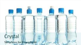  Presentation with bottles - Colorful slide deck enhanced with different water bottles isolated backdrop and a sky blue colored foreground