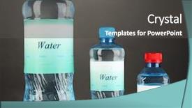  Presentation with bottles - Audience pleasing slides consisting of different water bottles with label backdrop and a dark gray colored foreground