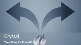  Presentation with two ways - Theme featuring different ways contemplating a decision background and a seafoam green colored foreground