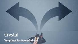  Presentation with two ways - Theme consisting of different ways contemplating a decision background and a seafoam green colored foreground