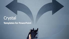  Presentation with two ways - Audience pleasing slide set consisting of different ways contemplating a decision backdrop and a  colored foreground