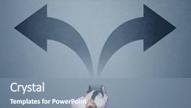  Presentation with two ways - Beautiful slide set featuring different ways contemplating a decision backdrop and a  colored foreground