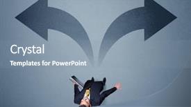  Presentation with two ways - Colorful presentation theme enhanced with different ways contemplating a decision backdrop and a  colored foreground