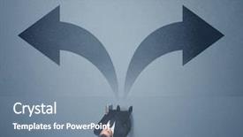  Presentation with two ways - Audience pleasing theme consisting of different ways contemplating a decision backdrop and a  colored foreground