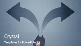  Presentation with two ways - Colorful slides enhanced with different ways contemplating a decision backdrop and a seafoam green colored foreground