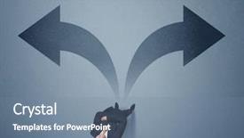  Presentation with two ways - PPT layouts consisting of different ways contemplating a decision background and a seafoam green colored foreground