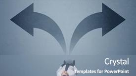  Presentation with two ways - Theme featuring different ways contemplating a decision background and a seafoam green colored foreground