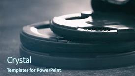  Presentation with floor plan - Theme having different weight plates on floor background and a ocean colored foreground