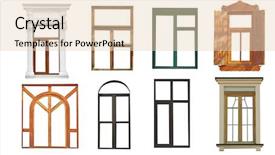  Presentation with windows - Beautiful PPT layouts featuring different windows on white background backdrop and a lemonade colored foreground