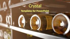  Presentation with wine - Theme consisting of wineries - shelving with different wine bottles background and a tawny brown colored foreground