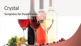  Presentation with white differene - Slides enhanced with different wine isolated on white background and a sky blue colored foreground