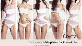  Presentation with fashion - Slide set consisting of beauty slimming - beautiful fashion model posing background and a coral colored foreground