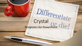  Presentation with reuse craft die cut eco - PPT theme featuring differential - differentiate or die handwriting background and a lemonade colored foreground