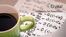  Presentation with mathematical physics - Amazing slide set having differential - mathematical equations of physics backdrop and a soft green colored foreground