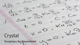  Presentation with equation - Presentation having differential equation concentration transport model background and a light gray colored foreground