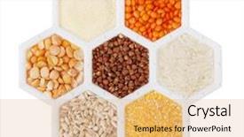  Presentation with hexagons - PPT layouts consisting of differnt culture - hexagons with different varieties background and a coral colored foreground