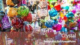  Presentation with lanterns - Audience pleasing presentation design consisting of differnt culture - vintage arabic hanging lanterns backdrop and a tawny brown colored foreground