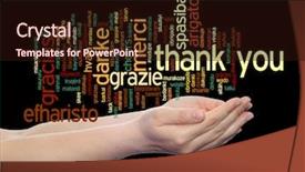  Presentation with friendship day - Presentation theme consisting of conceptual abstract thank you background and a wine colored foreground