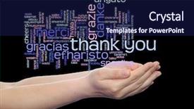  Presentation with friendship day - Presentation consisting of conceptual abstract thank you background and a navy blue colored foreground