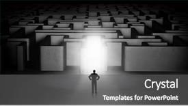  Presentation with lost - Slide set featuring road success 3d - lost businessman standing background and a gray colored foreground