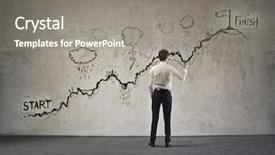  Presentation with difficulty - PPT theme consisting of difficulty - employee passing through difficulties background and a gray colored foreground