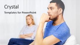  Presentation with people conflict - PPT theme enhanced with difficulty - people relationship difficulties conflict background and a white colored foreground
