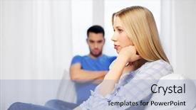  Presentation with people conflict - PPT layouts with difficulty - people relationship difficulties conflict background and a light blue colored foreground