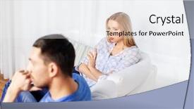  Presentation with people conflict - Amazing PPT theme having difficulty - people relationship difficulties conflict backdrop and a white colored foreground