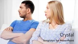  Presentation with people conflict - Theme with difficulty - people relationship difficulties conflict background and a light blue colored foreground