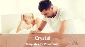  Presentation with people conflict - Beautiful PPT theme featuring difficulty - people relationship difficulties conflict backdrop and a coral colored foreground