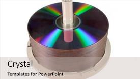  Presentation with surgical masks stack of color - Slides having diffraktion - dvd cd stack isolated background and a mint green colored foreground