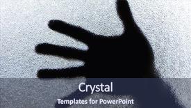  Presentation with microwave imaging image of modern - Presentation design consisting of diffuse image of a hand background and a  colored foreground