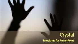  Presentation with sad woman silhouette - Colorful presentation theme enhanced with diffused silhouette of woman backdrop and a tawny brown colored foreground