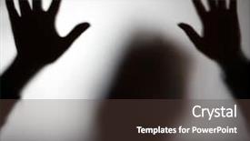  Presentation with glass - Cool new PPT theme with diffused silhouette through frosted glass backdrop and a tawny brown colored foreground