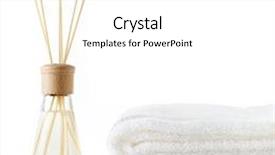  Presentation with diffuser - Cool new presentation theme with diffuser and stack of towels against a white background backdrop and a white colored foreground