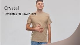  Presentation with gastrointestinal digestive system digestion - Presentation theme having digestion-satisfaction-and-people-concept background and a light gray colored foreground