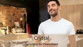  Presentation with eating - PPT theme consisting of digestive - eating satisfaction and people concept background and a coral colored foreground