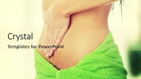  Presentation with surgical hand wash - Audience pleasing PPT layouts consisting of digestive - hand on fit young belly backdrop and a blonde colored foreground