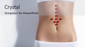  Presentation with stomach - Amazing PPT theme having digestive - image red arrow backdrop and a light gray colored foreground