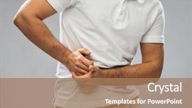  Presentation with healthcare - Audience pleasing theme consisting of digestive - people healthcare and health problem backdrop and a coral colored foreground