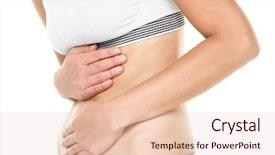  Presentation with abdominal - Theme enhanced with digestive - stomach pain woman having abdominal background and a lemonade colored foreground